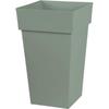 Pot De Fleur Haut Carré 39 Cm - EDA - Toscane - 62 L - 39 X 39 X H. 65 Cm - Vert Laurier