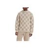 Levis Checkered Crew Neck Pullover Casual Long Sleeve Sweater Men Sweater Brown A3107-0000