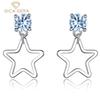 Jewelry S925 Sterling Silversky Blue Diamond Five Pointed Star Stud Earrings For Women Fine High Grade Jewelry Gift To Valentine's