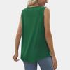 2024 Women's Sleeveless Square Collar Vest T-Shirt, Solid Color Swallowtail Suspenders Top