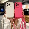 Phone Case For iPhone 16 14 13 15 Pro Max 12 11 X XR XS 7 8 Plus SE 2020 2022 Crossbody Adjustable Lanyard Strap Rope Soft Cover