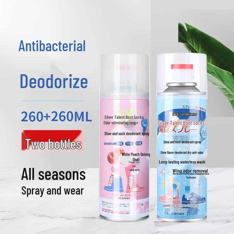 Sneaker & Shoe Deodorizer Spray - Odor Eliminator for Sports Shoes, Socks, Cabinets & Disinfection