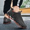 Summer New Korean Version Fashion Couple Running Shoes Flying Woven Fish Scale Blade Large Size Sports Shoes Trendy Men's Shoes