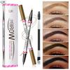 Two-fork Double-headed Two-in-one Eyebrow Pencil with Eyebrow Brush Wild Eyebrow Thick Eyebrows Waterproof and Non-disappearing Eyebrow Pencil