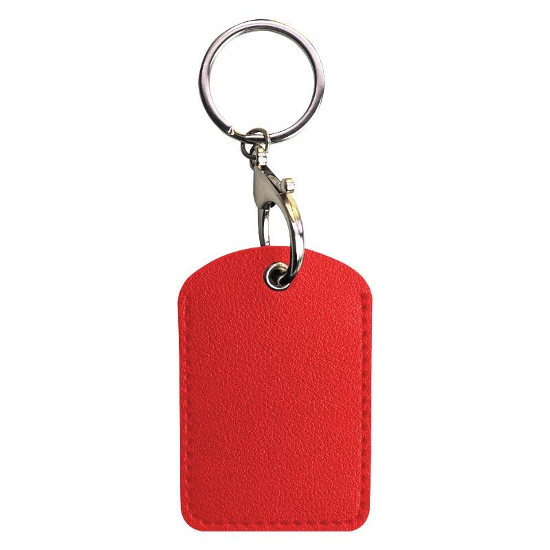 PU Leather Card Holder Keychain Key Ring Door Lock Access Tags ID Card Case Keychain Access Card Bag Key Tag Ring