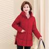 Women's Thick Cotton Hooded Coat for Middle-aged and Elderly Mothers. Loose and Warm Cotton Jacket for Women.