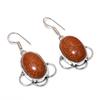Red Sunstone Gemstone 925 Sterling Silver Gift Jewelry Earring 1.81"