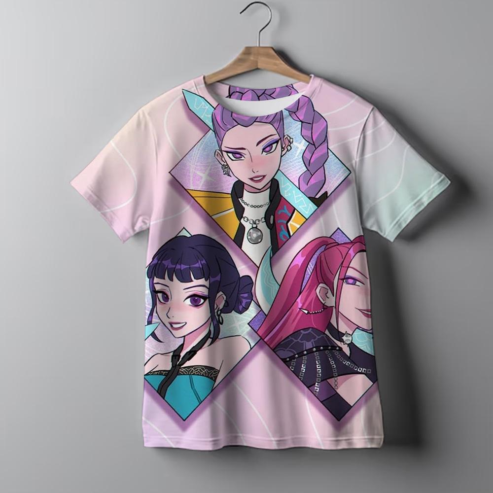 Children's Clothing KPop Demon Hunters Fans Gifts Kids Clothes Fashion Casual Tops 2025 Hot Movie Soft Cotton Baby Girls T Shirt