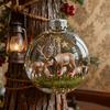 The Reindeer Family Christmas Ball Funny 3D Reindeer Hanging Decoration Plastic Christmas Ball Winter Ornaments for Xmas Tree Indoor Home Decor