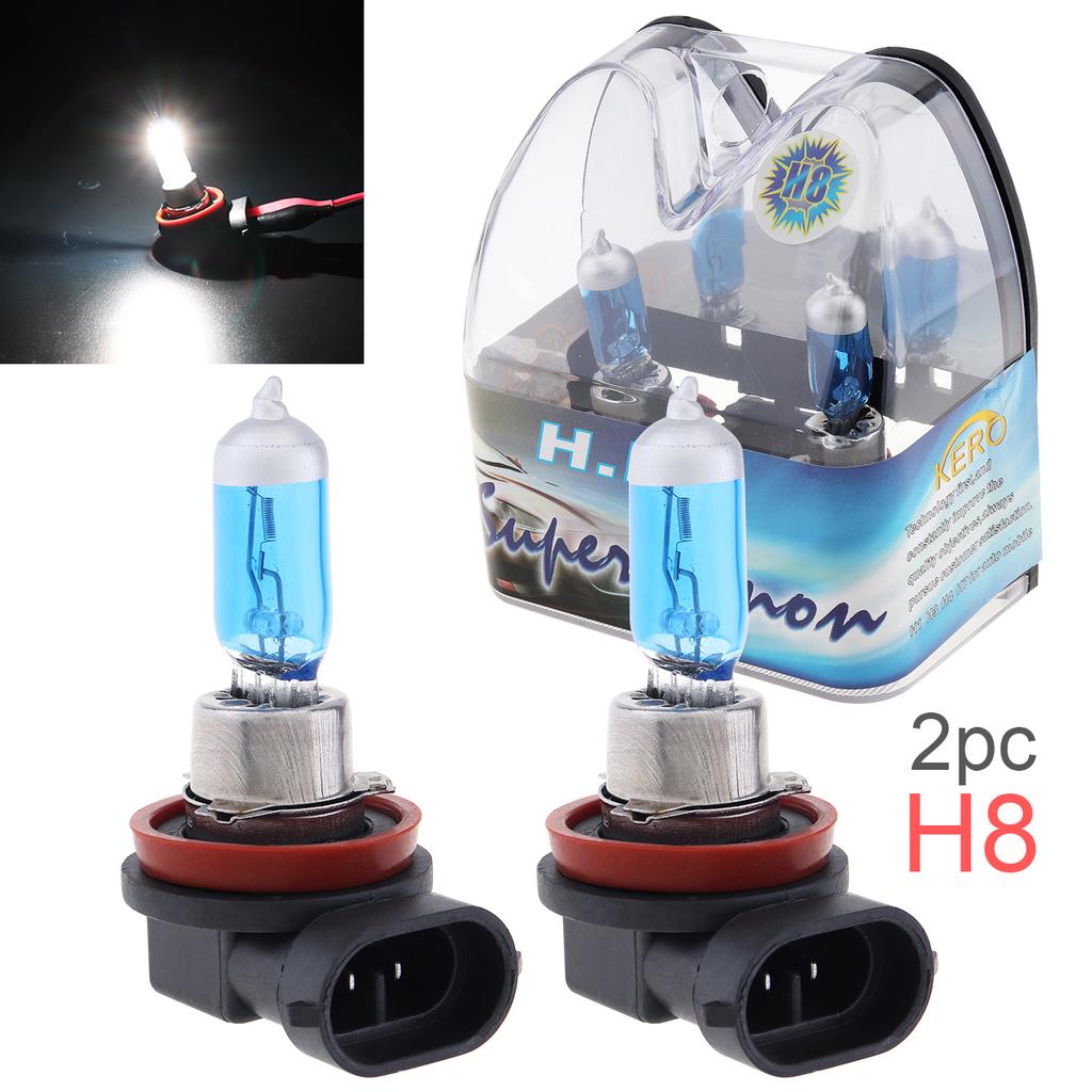 2pcs 12V H11 55W 6000K White Light Super Bright Car Xenon Halogen Lamp Auto Front Headlight Fog Bulb