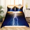 Thunder and Lightning Duvet Cover Set Cloud Natural Disaster Landscape Bedding Set for Kid Teen Adult Polyester Comforter Cover