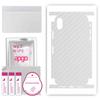 apgo Protective Skin Sticker for the Back+sides Compatible with Apple iPhone X, Full Wrap Film, Foil, Vinyl - Pattern Transparent Carbon