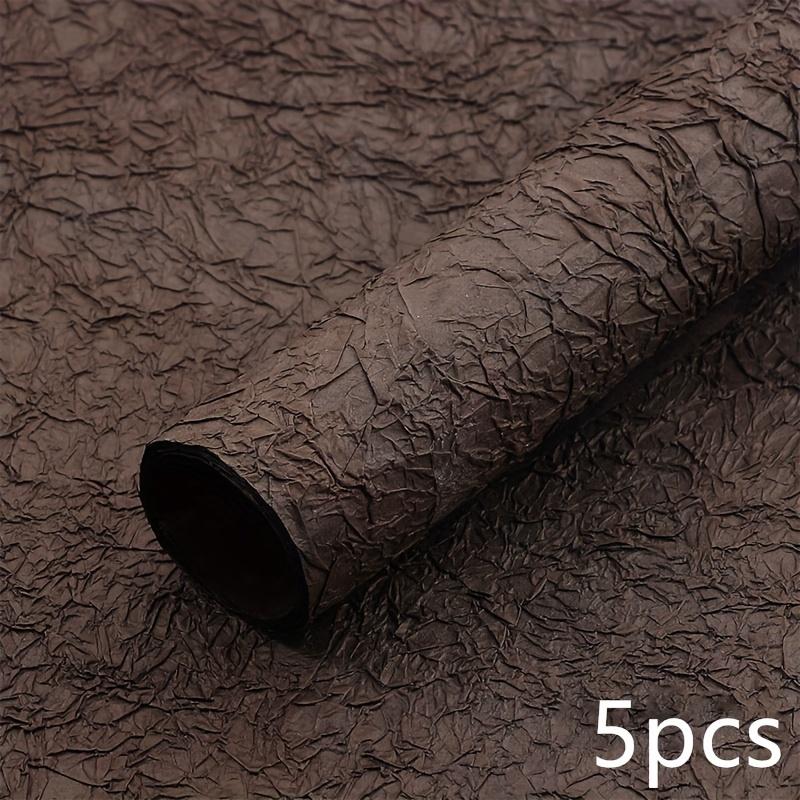 5 Sheets Handmade Texture Crepe Paper Bouquet Wrapping Paper Material DIY Auxiliary Material Photography Background Paper Wrapping Paper