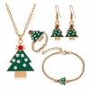 Christmas Accessories Set, Dripping Christmas Tree 4-Piece Set, Ornaments