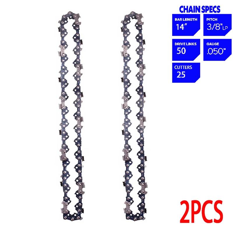 1/2/3/4/6 Pcs 14Inch Saw Blade Chainsaw Chains 3/8" LP 050" Gauge 50 Drive Link Electric Saw Blade Tool Saw Accessory Replacement Wood Cutting