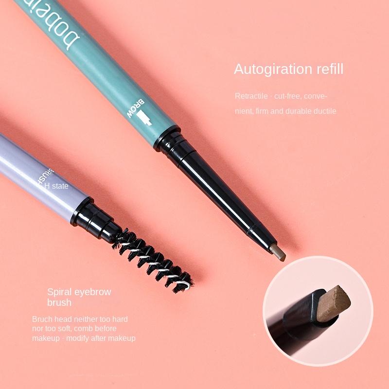 Double Head Eyebrow Pencil Small Triangle Slim Long-lasting Waterproof and Sweat Proof Natural Three-dimensional Color Student Makeup Beauty Products