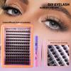 Diy Single Tuft False Eyelashes Natural Thick B Curvature Segmented 10-18M Eyelashes