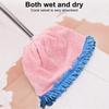 Coral Velvet Broom Cover Quick Drying High Water Absorption Elastic Closure Snap-Fit