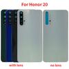 New Back Glass For Huawei Honor 20 Battery Back Rear Door Housing  With Camera Lens Replacement