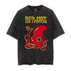Trend Washed Vintage Cotton Tshirt RED HOT CHILI PEPPERS T-shirt Men Women Hip Hop T Shirt Oversized Streetwear Short Sleeve Tee