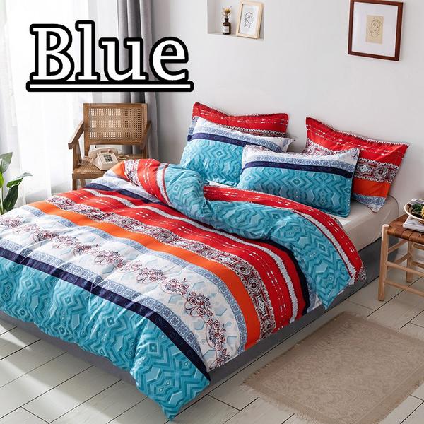 Bohemian Quilt Cover Indian Reversible Comforter Cover Flower Coverlet Cover Bedding Bedclothes Boho Duvet Cover Set