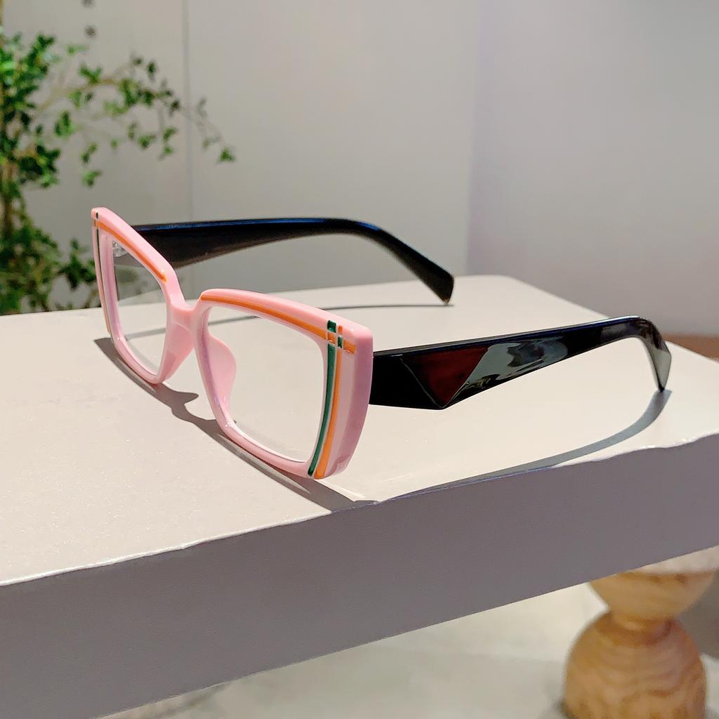 Vintage Cat Eye Glasses Women New Fashion Multicolor Rim Eyewear Trendy Stylish Design Non-prescription Eyeglasses