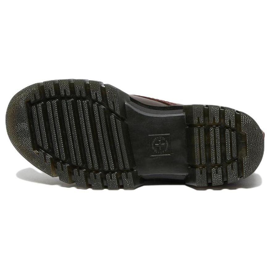 Dr. Martens Audrick Leather Platform Soft Sole 8 Eyelet Short Boots Women Boots Burgundy 27818211