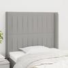 VidaXL Headboard with Ears Light Grey 83x16x118-128 Cm Fabric3119792