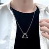 Sweater Chain Geometric Pendants Electroplating Anti-rust Fade-resistant Neck Decoration Accessory Stacking Square Triangle Pendant