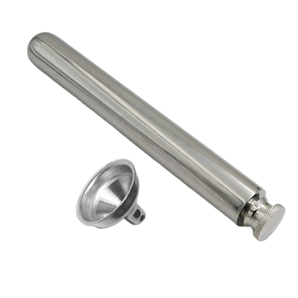 Stainless Steel Tubular Wine Pot 55ml 60ml Hip Flasks Durable Wine Whisky Bottle Outdoor