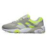 R698 Progressive Lace Up Mesh Synthetic Leather Shock Absorbing Breathable Low Top Casual Shoes Men Sneaker Gray Green 362046-02