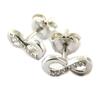 [N6900] - Silver Earrings 'Infini' Silver White (rhodium Plated)