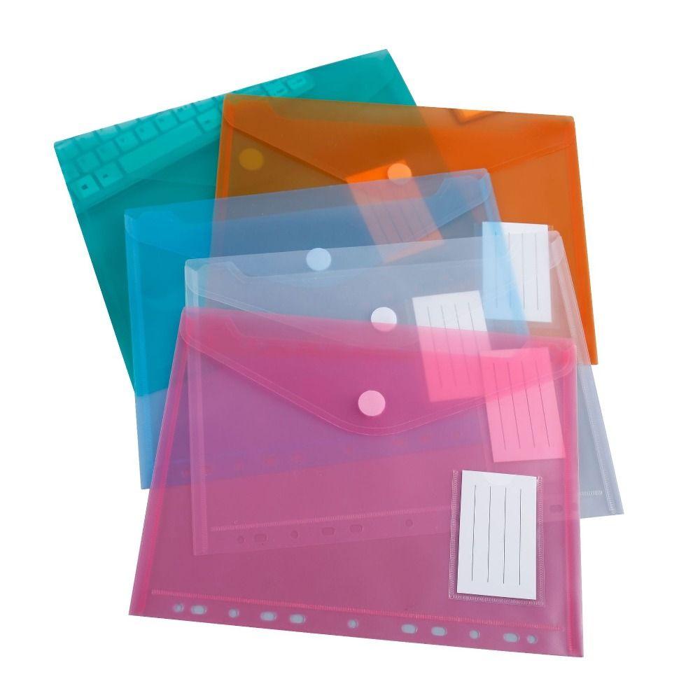 With Hole Document Files Colorful Document Holder Durable Folder Envelope Bag  School Office