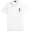 Polo SS24 Bear Logo Embroidered Polo Shirt Men Polo Shirts White MNPOKNI1N820632-100