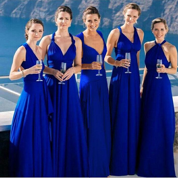 Sexy Women's Fashion Long Dress Beach Bridesmaid Convertible Wrap Party Dress Women