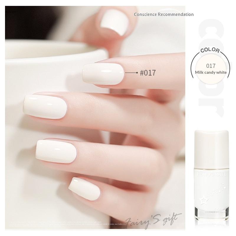 No-bake, Non-peelable, Long-lasting, Quick-drying, Waterproof, Colorfast, Oil-proof, and Waterproof Nail Polish.