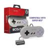 HYPERKIN Scout Premium Gray Specially Built Comfortable Retro Controller Controller, SNES®/SFC® Controller, &