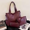 Women's Multi-Piece Tote Bag Large Capacity Shoulder Bag Soft Leather Handbag