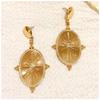 [R6322] - Golden 'Cléopatra' Designer Earrings - 65x35 Mm