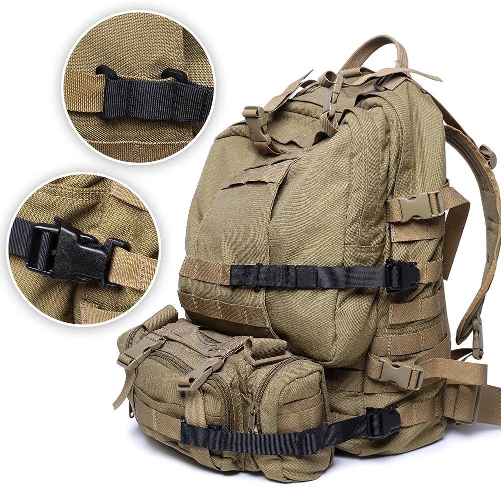 4PCS Molle System Straps MOLLE Backpack Accessory Straps Outdoor Sports Climbing Hiking Hunting Bag Chest Straps