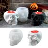 3D Skull Candle Jar Molds Creative Halloween Candle Jar Mold  Party Decoration