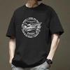 Retro Short Sleeved T-shirt for Men's Summer Fashion Brand Pure Cotton T-shirt with Fashionable Pattern