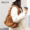 Japanese Casual Literary Canvas Bag, Retro Corduroy Shoulder Bag, Fashionable Drawstring Messenger Women's Bag