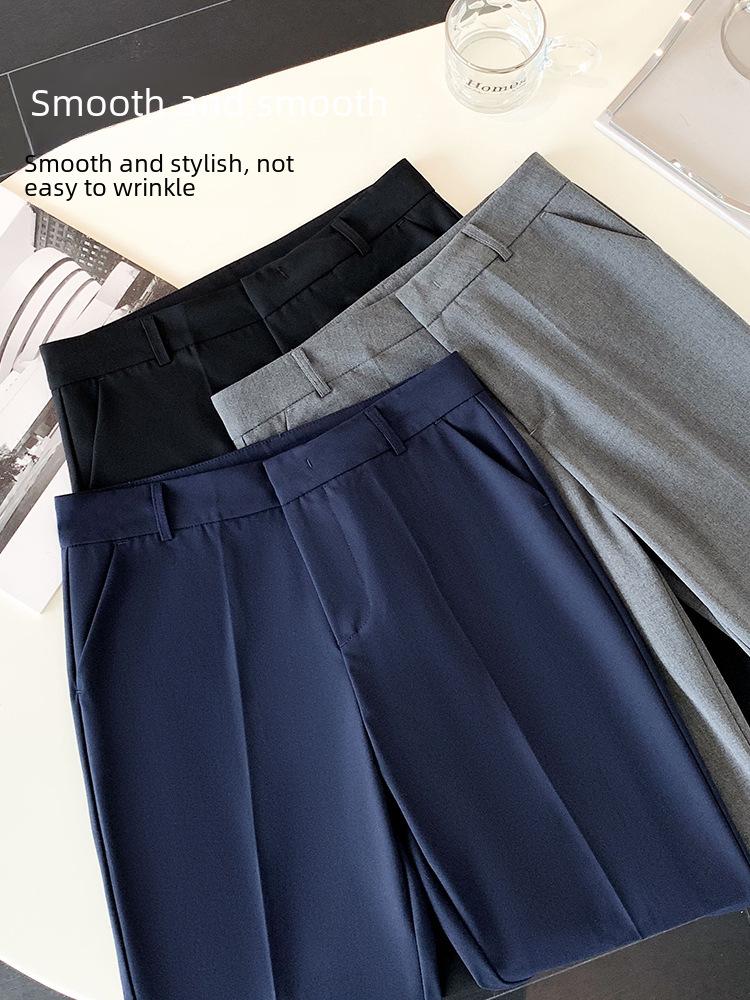 Women's High-Waist TR Suit Pants - Slim, Straight, Smart Casual for Spring To Autumn