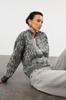 Women's Fashion Anthracite Soft Textured Patterned Knitwear Cardigan