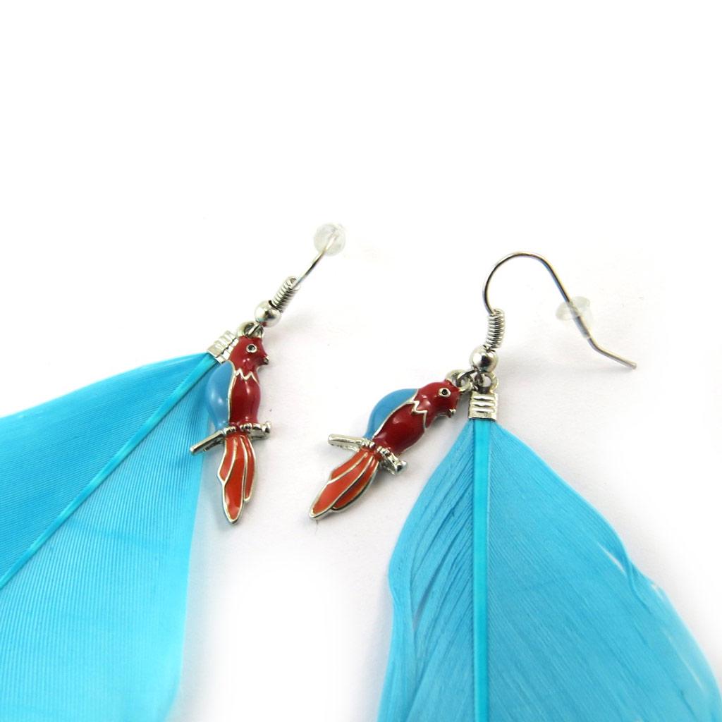 Les Trésors De Lily [N3574] - Designer Earrings 'Cheyennes' Turquoise Red