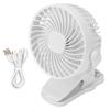 Clip On Fan ABS 720 Degree 3 Gears Noiseless USB Battery Powered Mini Fan for Desktop Office
