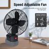 Outdoor Portable Camping Picnic Fishing Fan Cordless Metal Fan Lithium Battery Speed Adjustable Fan