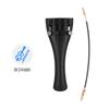 Carbon Fiber Violin Fiddle Tailpiece for 1/8 Violins with Four Fine Tuners and Tailpiece Gut Cord