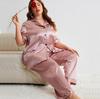 Danny Lin Summer Fashion Plus Size Casual Two-Piece Pajama Set with Loose Long Pants for Home Wear